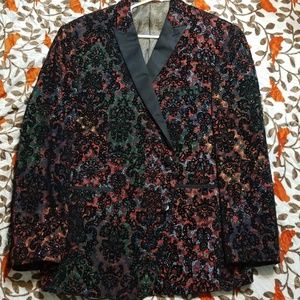Tallia Orange Flame Velvet Dinner Jacket